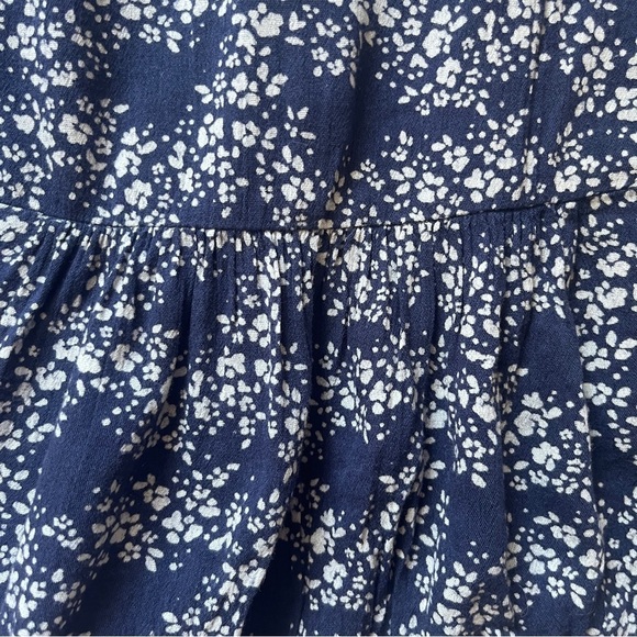 Caslon Blouse V Neck Floral Peasant Top Boho Tassle Long Sleeve Shirt  Blue Sz M - Picture 12 of 12